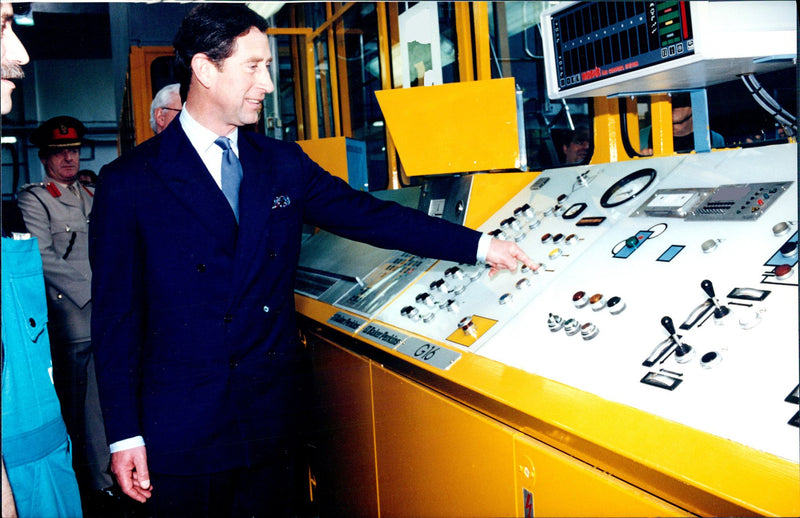 Prince Charles visits the company Baker Perkins - Vintage Photograph