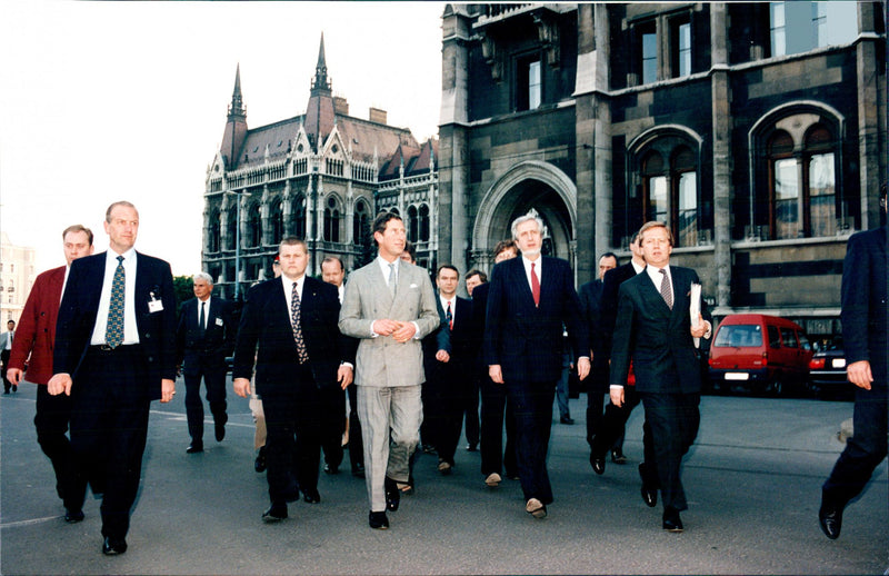 Prince Charles together with delegates - Vintage Photograph