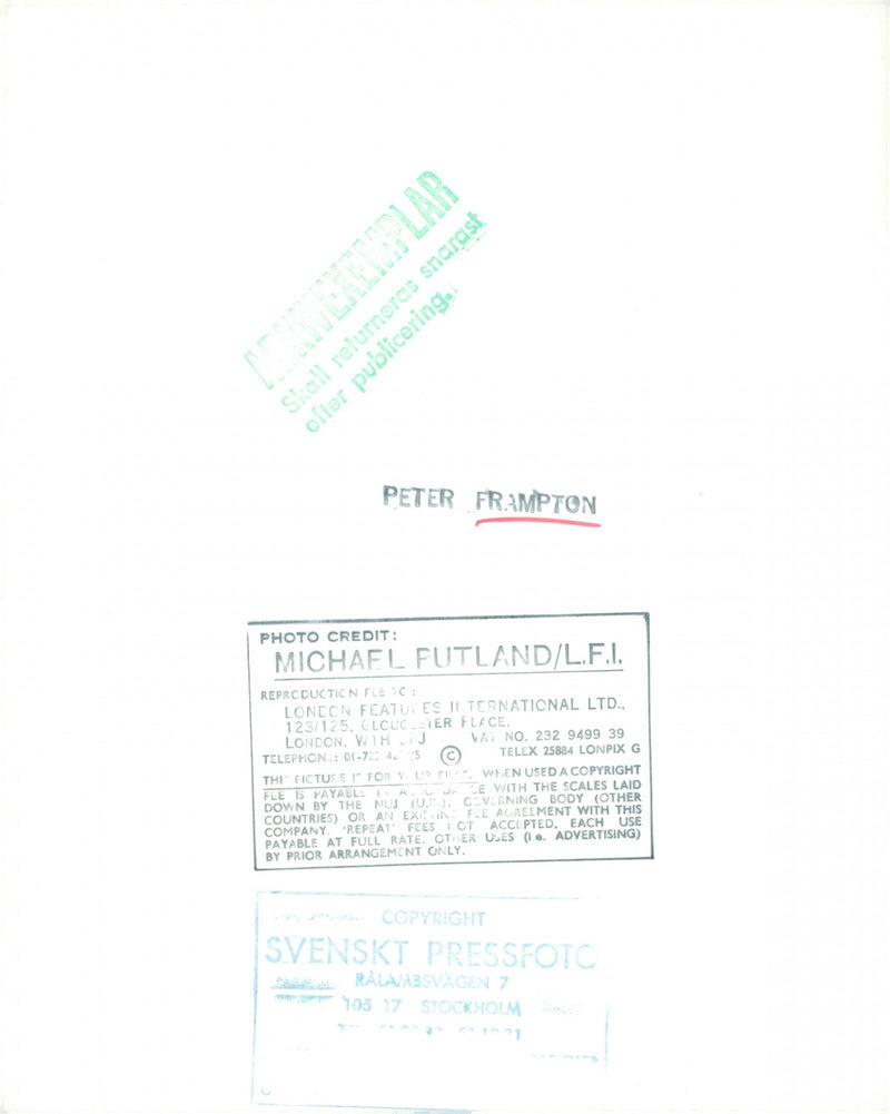 The musician Peter Frampton - Vintage Photograph