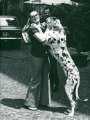 Anita Ekberg with a dog - Vintage Photograph