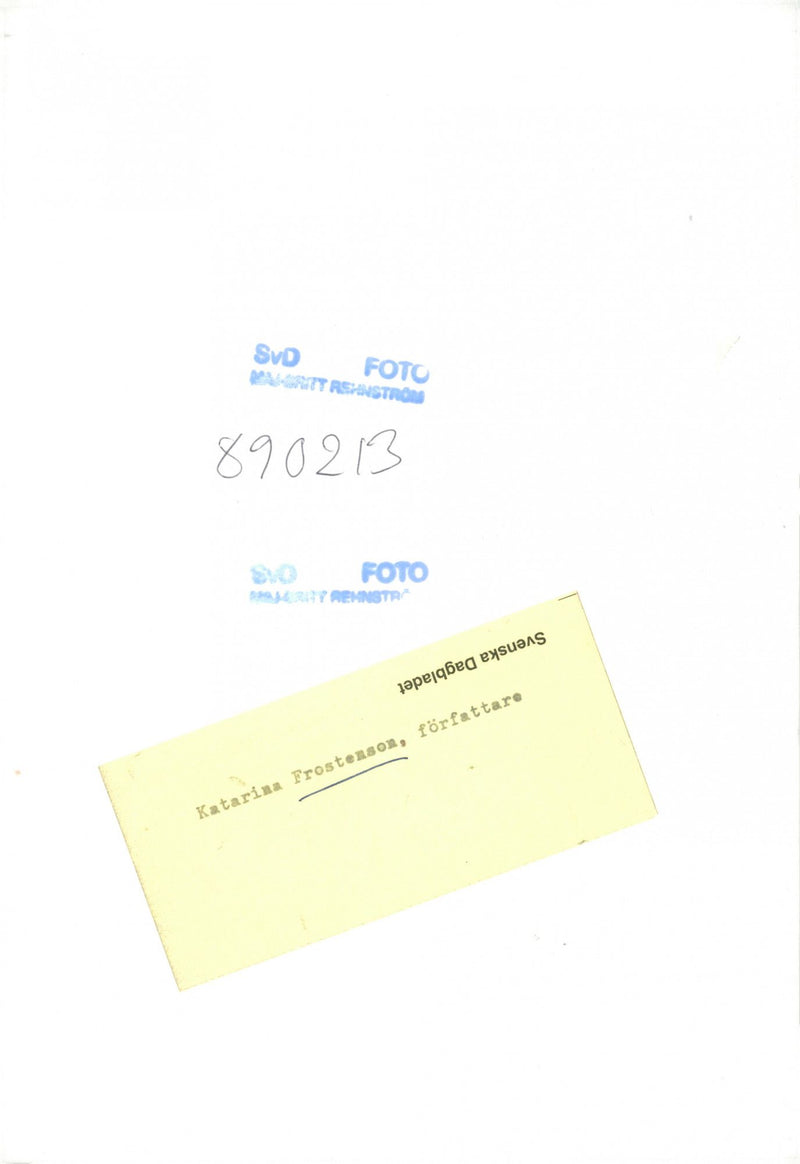 Poet and Swedish Academy member Katarina Frostenson - Vintage Photograph