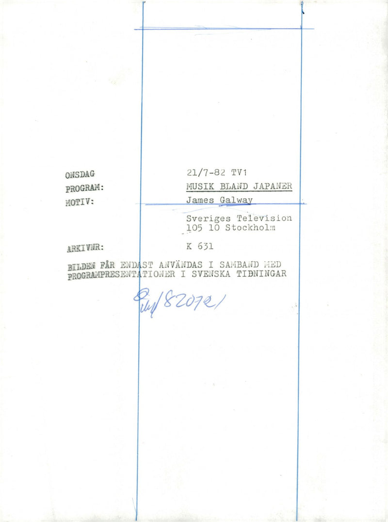 The musician James Galway - Vintage Photograph