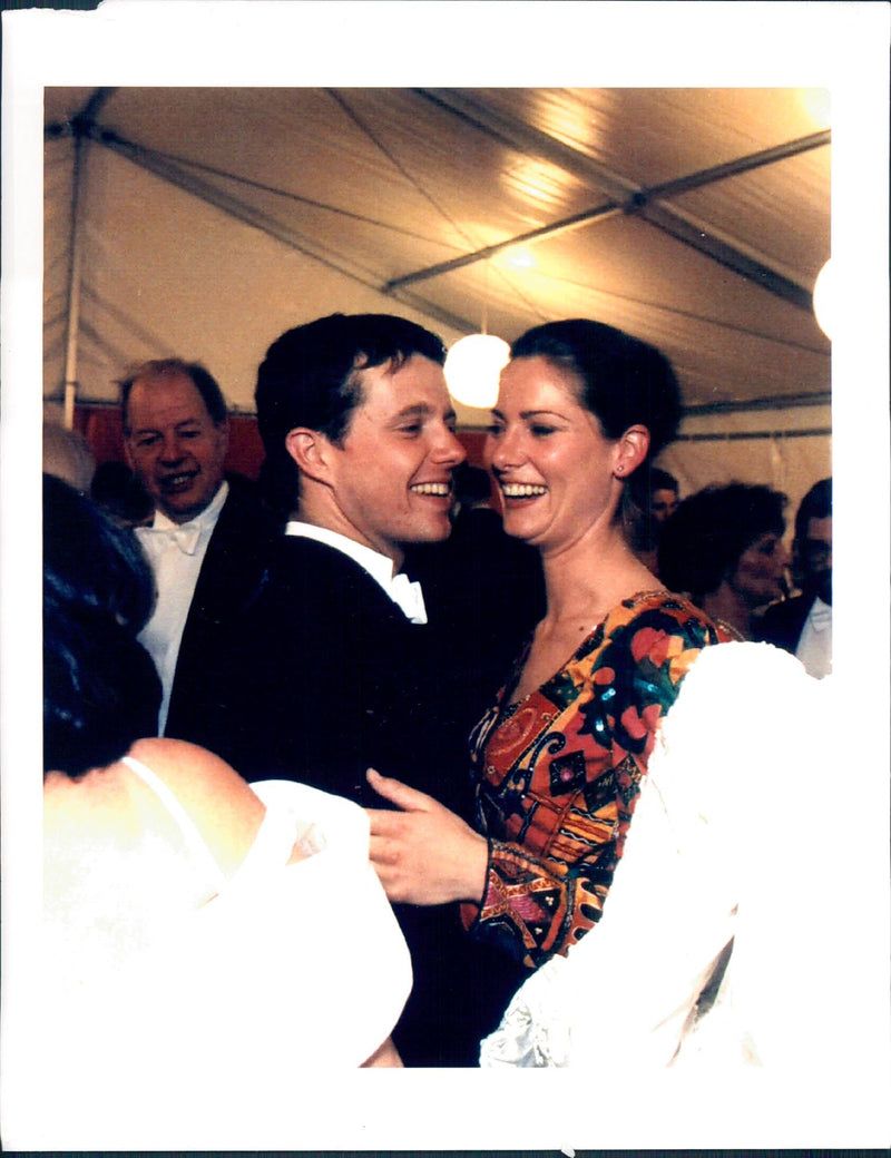 Crown Prince Frederik together with girlfriend Katja Storkholm - Vintage Photograph