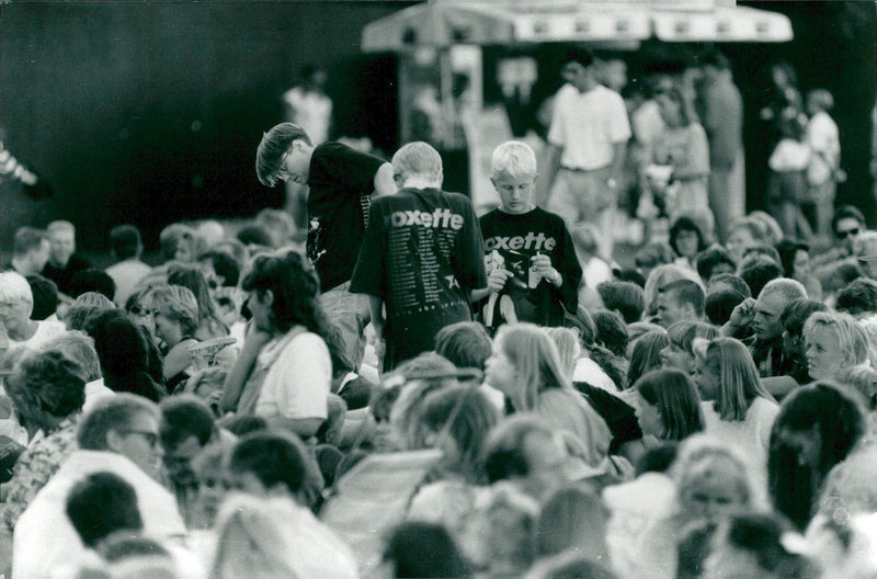 The audience during a Roxette concert - Vintage Photograph