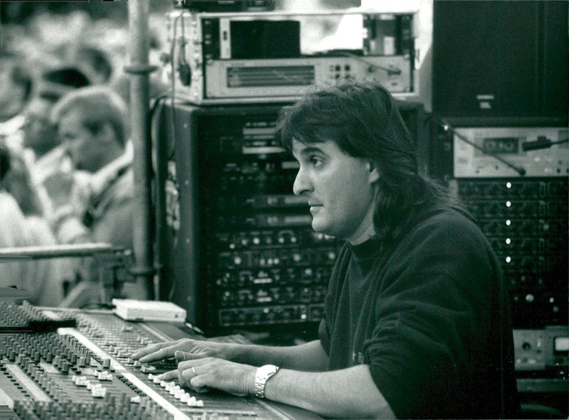 Roxette. Micke Massaro at the mixer table - Vintage Photograph