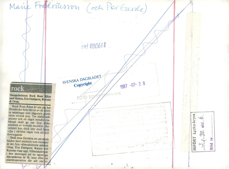 Roxette on stage - Vintage Photograph