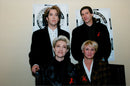 Per Gessle and Marie Fredriksson in Roxette together with Brian J Diamond from MTV and Monica Eek from SVT - Vintage Photograph