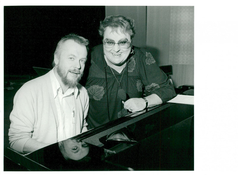 Sven-Erik Dahlberg and Sonya Hedenbratt in &quot;Music Up and Down&quot; - Vintage Photograph