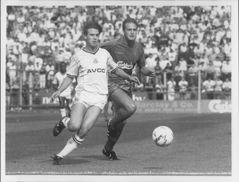 David Kelly, West Ham vs John Scales, Wimbledon - Vintage Photograph