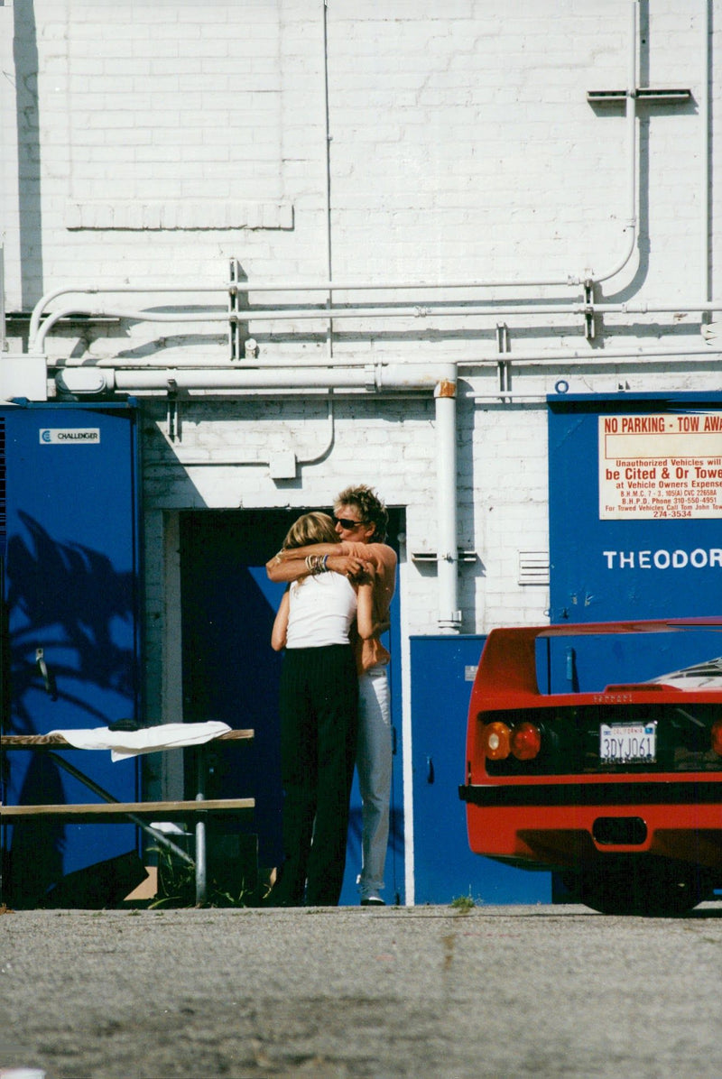 Rod Stewart with Rachel Hunter - Vintage Photograph
