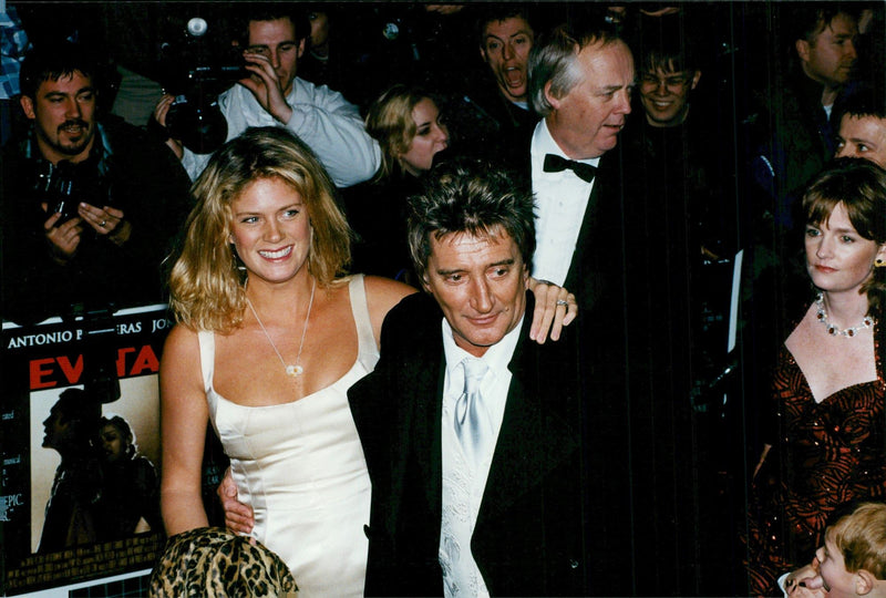 Rod Stewart and Rachel Hunter on [movie show of the movie Evita - Vintage Photograph