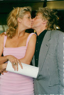Rod Stewart and Rachel Hunter in Cannes - Vintage Photograph