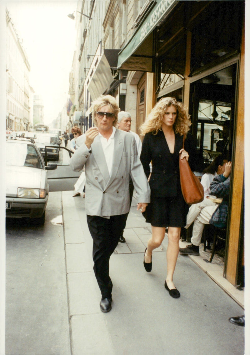 Rod Stewart and Rachel Hunter - Vintage Photograph