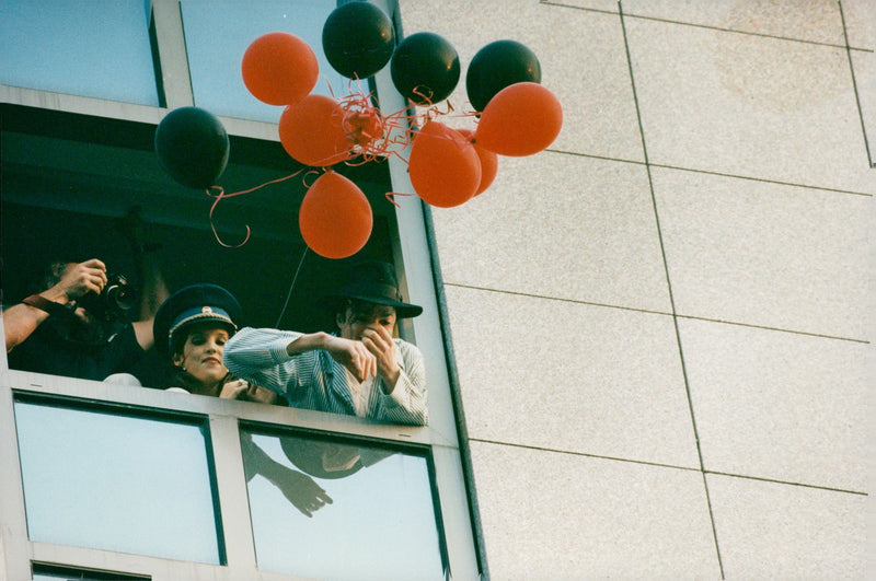 Michael Jackson and Lisa Marie Presley in Budapest - Vintage Photograph