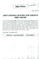 Janet Jackson at the launch of the new album The Velvet Rope - Vintage Photograph