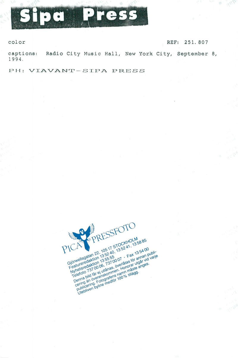 Janet Jackson received a prize at Radio City Music Hall - Vintage Photograph