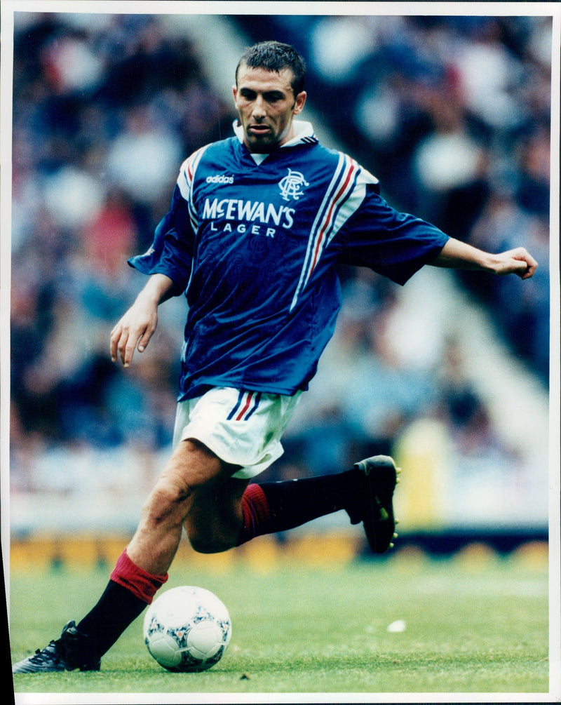 Football player in Glasglow Rangers FC, Derek McInnes - Vintage Photograph