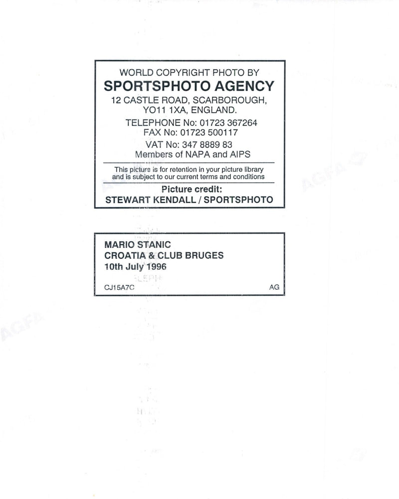 Mario Stanic, football player Croatia and Club Bruges - Vintage Photograph