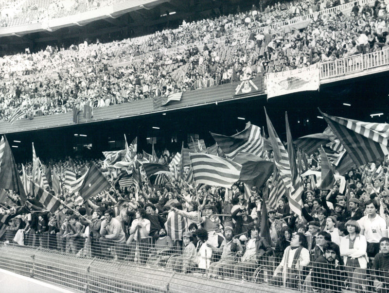 FC Barcelona fans - Vintage Photograph