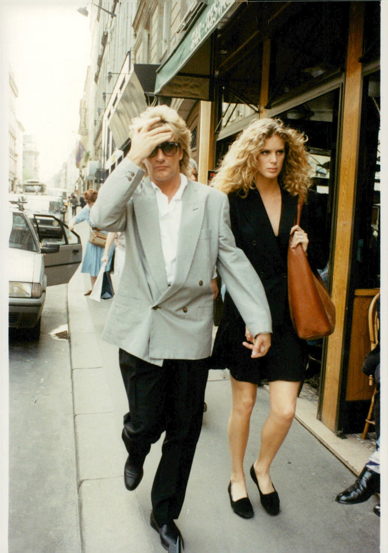 Rod Stewart and Rachel Hunter - Vintage Photograph