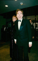 Composer Andrew Lloyd Webber with wife Madelaine at the premiere of the musical Sunset Boulevard at Miuskoff Theater - Vintage Photograph