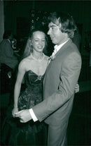 Composer Andrew Lloyd Webber is dancing with Karen Lowe from the musical fantasy of the opera - Vintage Photograph
