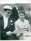 First female Spring Festival speaker in Uppsala, Sara Lidman, together with Student Union President Christian Sylvan - Vintage Photograph