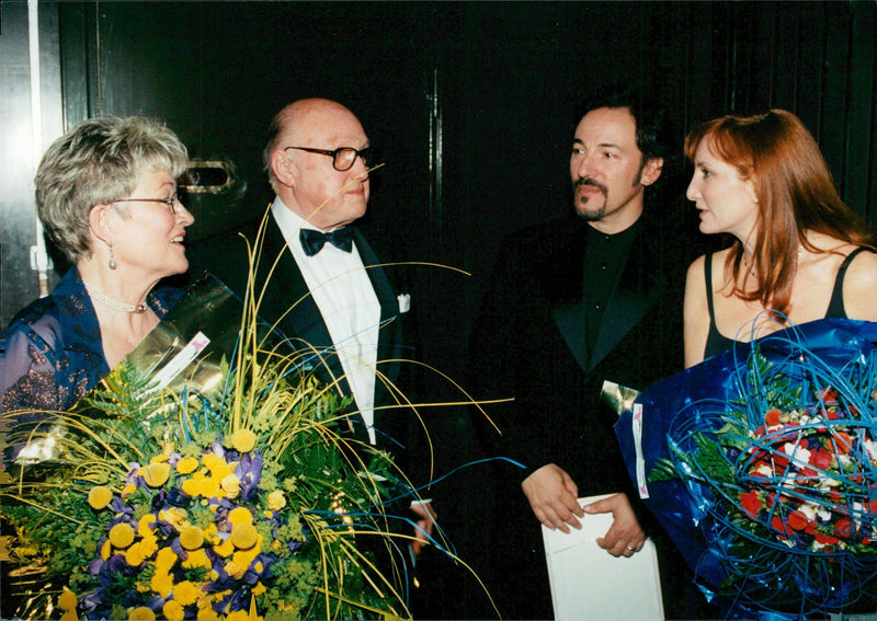 Bruce Springsteen and his wife Patti Scialfa in concert with Eric Ericson and his wife at the Polar Awards - Vintage Photograph
