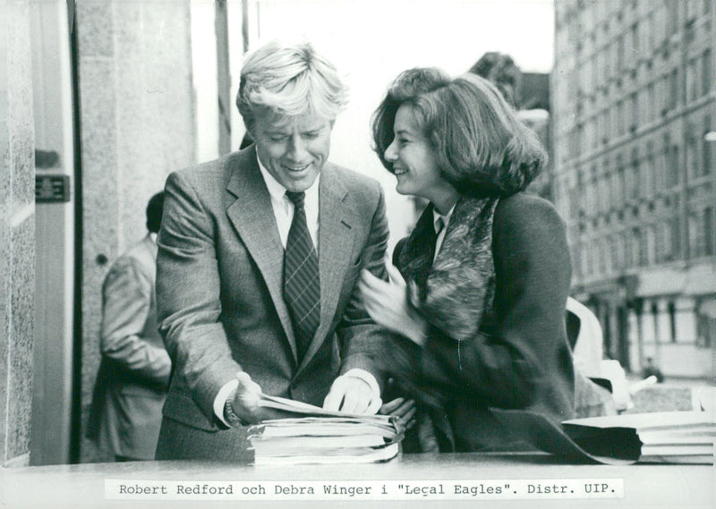 Robert Redford and Debra Winger in &quot;Legal Eagles&quot; - Vintage Photograph
