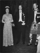 Queen Elizabeth of England, King Carl Gustaf and Prince Philip, Duke of Edinburgh - Vintage Photograph
