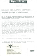 Xavier Roy and Johnny Hallyday in connection with a music gala in France. - Vintage Photograph