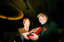Xavier Roy and Johnny Hallyday in connection with a music gala in France. - Vintage Photograph