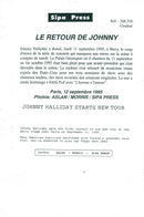 Concert picture on Johnny Hallyday taken during the first show on the tour. - Vintage Photograph