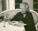 Selma LagerlÃ¶f reads book - Vintage Photograph