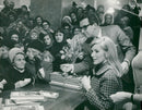 Actress / writer Susan Hampshire signs books at NK - Vintage Photograph