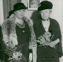 Writer Ester StÃ¥hlberg and Selma LagerlÃ¶f - 4 December 1934 - Vintage Photograph