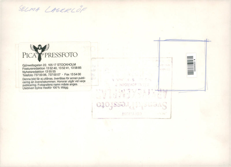 Selma LagerlÃ¶f at his desk - 1 November 1938 - Vintage Photograph