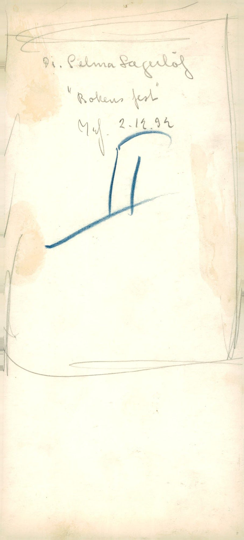 Selma LagerlÃ¶f under the &quot;Book Party&quot; - 2 December 1934 - Vintage Photograph