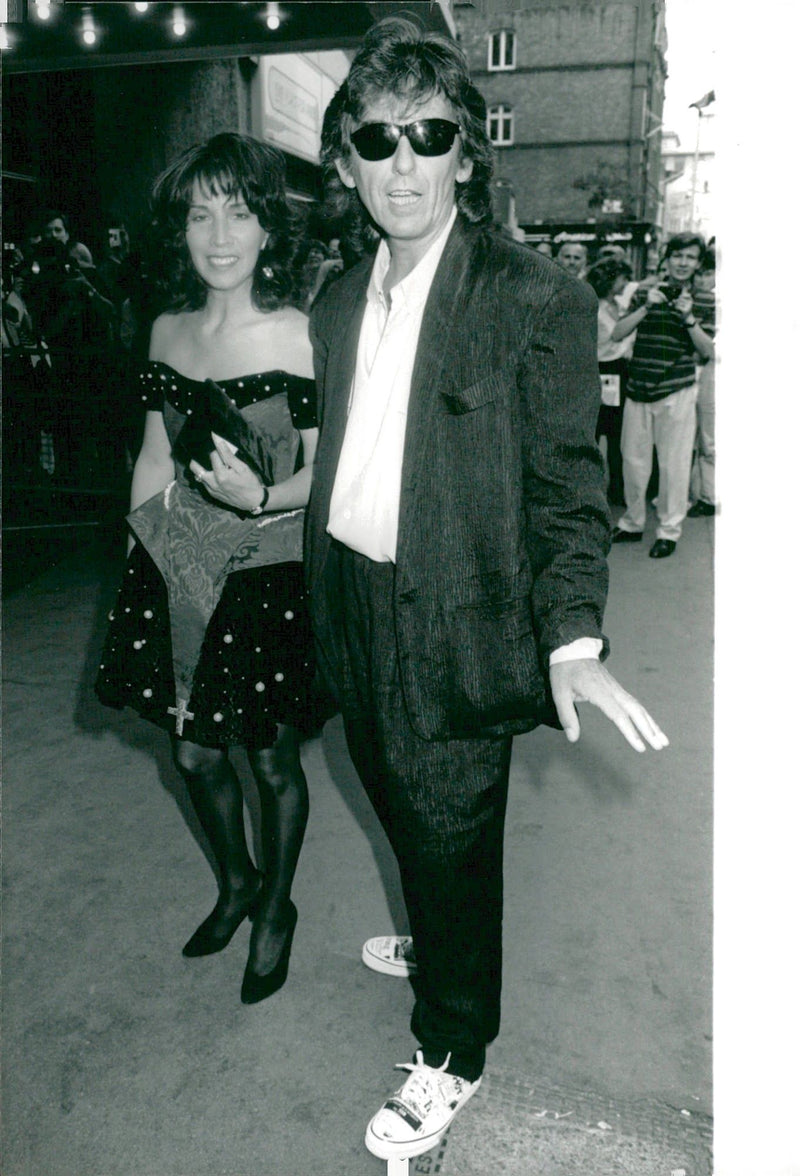 George Harrison with his wife Olivia - Vintage Photograph