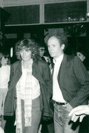 Art Garfunkel and girlfriend Penny Marshall party at the club Savoy night club. - Vintage Photograph
