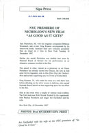 Art Garfunkel together with his wife Kathryn (Kim) Cermack Garfunkel during the premiere of &quot;As Good As It Gets&quot; - Vintage Photograph