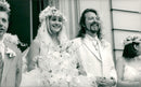 The newly married couple Siobhan Fahey and Dave Stewart - Vintage Photograph