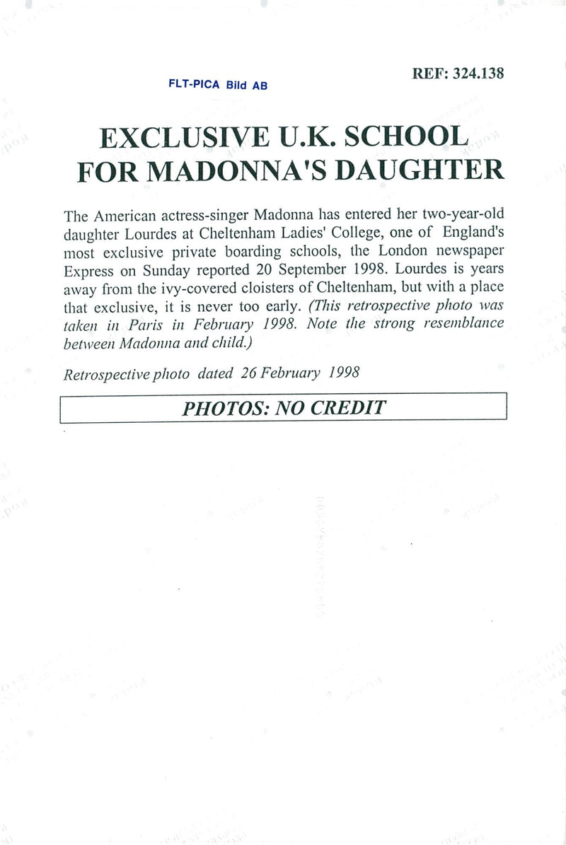 Madonna with two year old daughter Lourdes - Vintage Photograph