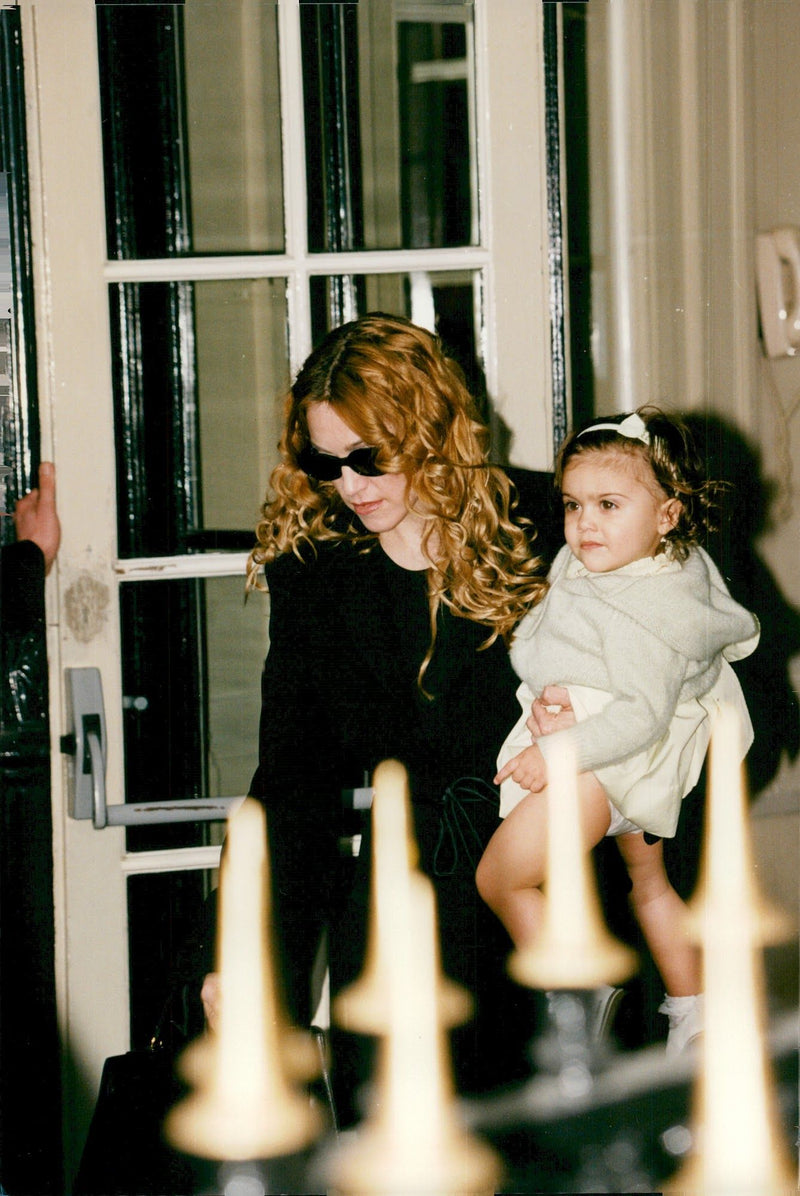 Madonna with two year old daughter Lourdes - Vintage Photograph