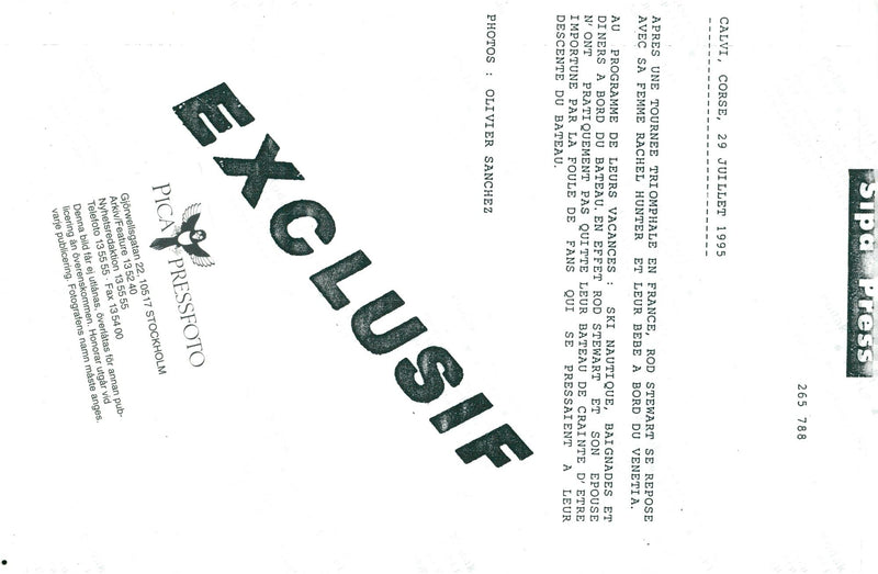 Singer Rod Stewart together with his wife Rachel Hunter during the couple&