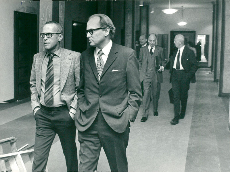 Symposium on Culture and Economics in the Concert Hall. Harry Schein, the Film Institute and Prof. Assar Lindbeck - Vintage Photograph
