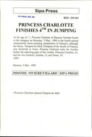 Charlotte Casiraghi is a good rider and competes in jumping. This time it became a fourth place. - Vintage Photograph