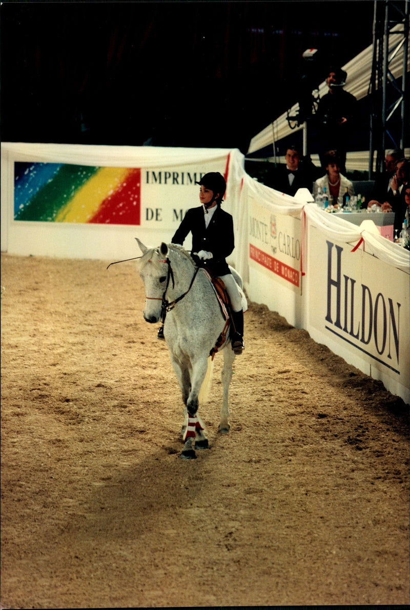 Charlotte Casiraghi is a good rider and competes in jumping. This time it became a fourth place. - Vintage Photograph