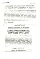 Charlotte Casiraghi at a jump competition in Lummen - Vintage Photograph