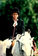 Charlotte Casiraghi at a jump competition in Lummen - Vintage Photograph